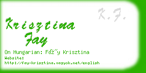 krisztina fay business card